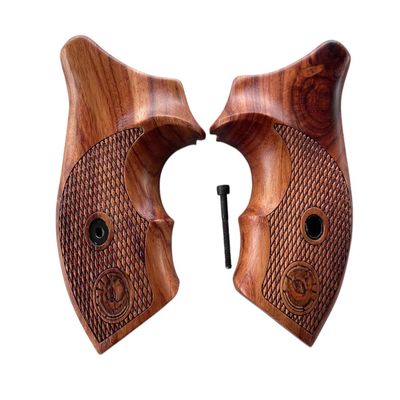 New! Grips Compatible with Taurus Small Frame M85 605 850 851 905 941 .38 Special Boot Style #01 (Thai Handmade & Ship from Thailand), brown