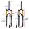 BOLANY 26/27.5/29 inch Bike Air Suspension Fork 120mm Travel Rebound Adjust 1/8 Straight/Tapered Tube Manual/Remote Lockout Bicycle Forks QR 9mm MTB Front Fork (Straight-Remote, 29inch) view 2