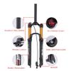 BOLANY 26/27.5/29 inch Bike Air Suspension Fork 120mm Travel Rebound Adjust 1/8 Straight/Tapered Tube Manual/Remote Lockout Bicycle Forks QR 9mm MTB Front Fork (Straight-Remote, 29inch) view 3