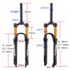 BOLANY 26/27.5/29 inch Bike Air Suspension Fork 120mm Travel Rebound Adjust 1/8 Straight/Tapered Tube Manual/Remote Lockout Bicycle Forks QR 9mm MTB Front Fork (Straight-Manual, 27.5inch) view 2