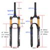 BOLANY 26/27.5/29 inch Bike Air Suspension Fork 120mm Travel Rebound Adjust 1/8 Straight/Tapered Tube Manual/Remote Lockout Bicycle Forks QR 9mm MTB Front Fork (Tapered-Manual, 26inch) view 2