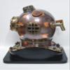NAUTICAL COLLECTION Decorative Divers Helmet Solid Steel & Aluminum Scuba Diving Helmet 18" Diving Helmet Replica US Navy Mark V in Copper Antique Finish with Wooden Base view 3