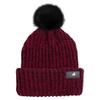 Arctic Gear Made in The USA Adult Acrylic Ribbed Cuff with Pom Natural Vanilla with Shepard Pom view 2