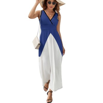 TAIZIYEAH Sleeveless Dress Elegant Casual Long Dress Finland Flag Girls Summer Sunshine Beach Skirts for Womens 2XL