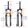 BOLANY 26/27.5/29 inch Bike Air Suspension Fork 120mm Travel Rebound Adjust 1/8 Straight/Tapered Tube Manual/Remote Lockout Bicycle Forks QR 9mm MTB Front Fork (Tapered-Remote, 26inch) view 2