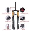 BOLANY 26/27.5/29 inch Bike Air Suspension Fork 120mm Travel Rebound Adjust 1/8 Straight/Tapered Tube Manual/Remote Lockout Bicycle Forks QR 9mm MTB Front Fork (Tapered-Remote, 26inch) view 3