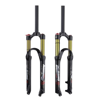 BOLANY 26/27.5/29 inch Bike Air Suspension Fork 120mm Travel Rebound Adjust 1/8 Straight/Tapered Tube Manual/Remote Lockout Bicycle Forks QR 9mm MTB Front Fork (Straight-Manual, 29inch)