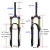 BOLANY 26/27.5/29 inch Bike Air Suspension Fork 120mm Travel Rebound Adjust 1/8 Straight/Tapered Tube Manual/Remote Lockout Bicycle Forks QR 9mm MTB Front Fork (Straight-Manual, 29inch) view 2