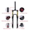 BOLANY 26/27.5/29 inch Bike Air Suspension Fork 120mm Travel Rebound Adjust 1/8 Straight/Tapered Tube Manual/Remote Lockout Bicycle Forks QR 9mm MTB Front Fork (Straight-Manual, 29inch) view 3