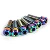 6Pcs tita nium Alloy M5 X 18Mm Bolts Screw with Washers Set , bikes Stem bolts , Hex Tapered Bolts Screw , for bikes Stem(Gold/Rainbow/Gold)(arcoris) , bikes Stem bolts , 6Pcs tita nium Alloy M5 X view 2