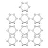 Pilipane 10pcs Aluminum Alloy Bikes Disc Brake Rotor Adapter Bikes Freewheel Threaded Hubs 6 Bolts Rotor Replacement Part(48 MM), 10pcs Aluminum Alloy Bikes Disc Brake Rotor AdapBrake Rotor Adapter D view 1