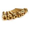 6Pcs tita nium Alloy M5 X 18Mm Bolts Screw with Washers Set , bikes Stem bolts , Hex Tapered Bolts Screw , for bikes Stem(Gold/Rainbow/Gold)(Oro) , bikes Stem bolts , 6Pcs tita nium Alloy M5 X 18Mm view 3