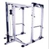 Deltech Fitness DF825L Heavy Duty Squat Rack with LAT Attachment, 1000 lb Weight Capacity, Black and White view 4