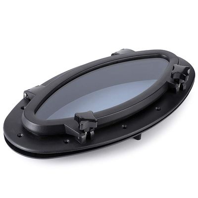 Boat Yacht Portlight Porthole Qiilu Window Port Hole Oval Porthole 410x220 Portlight Window Port Hole Glass for Marine Boat Yacht RV