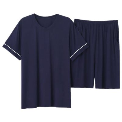 NW Summer Men Pajamas Short Sleeve Male Pajama Set Sleepwear Suit