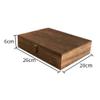 Handmade Wood Box Wooden Box with Hinged Lid- with Brass - Small Keepsake Boxes for Rock Collection Pin Display Jewelry Tray (Brown) Wooden Jewelry Box view 3