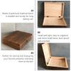 Handmade Wood Box Wooden Box with Hinged Lid- with Brass - Small Keepsake Boxes for Rock Collection Pin Display Jewelry Tray (Brown) Wooden Jewelry Box view 4