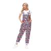 Womens Casual Fashion Floral Overalls Jumpsuit Sleeveless Suspender Romper Pants with Pockets