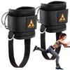 Ankle Strap for Cable Machine (Pair) Adjustable Comfort fit Neoprene and Reinforce 4 D-Rings, Upgraded Ankle Strap Gym Cable Attachment for Glute Kickbacks & Lower Body Exercises fit Women & Men
