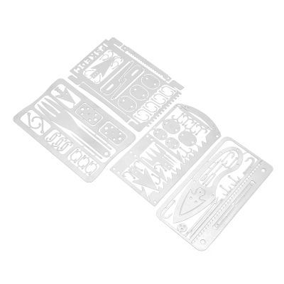 CUTULAMO Wilderness Survival Gear, Hiking Gear Camping Survival Kits 4Pcs Fishing Cards Clever Combination for Fishing Hunting, Survival, Food Rations