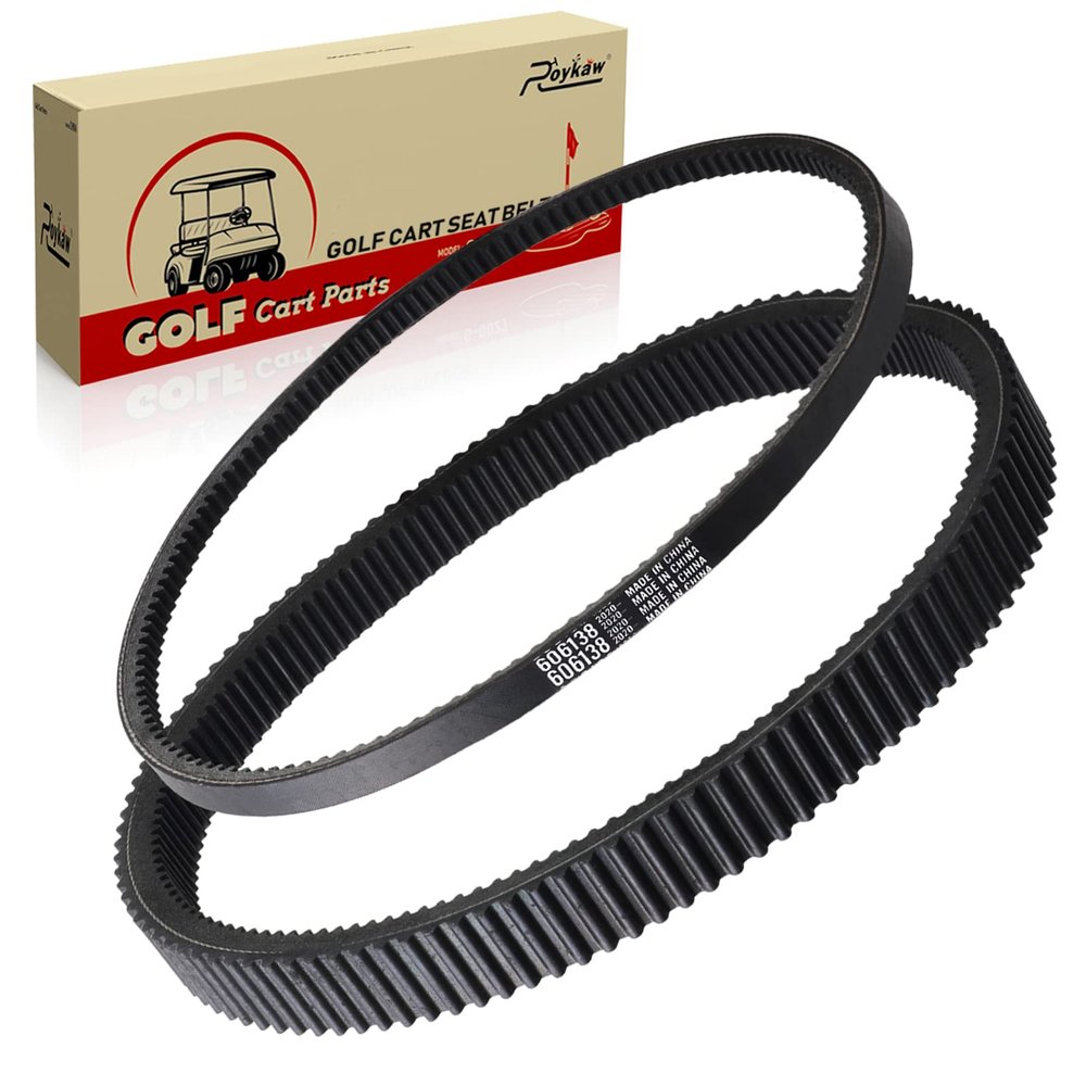 Roykaw Clutch Drive & Starter Generator Belt Kit for 2008-up EZGO RXV/TXT Golf Cart Models with Kawasaki Engine, Replaces OEM # 606136, 606138, 618630, 16548G1