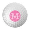 Personalized Golf Balls - Logo Golf Balls - Custom Golf Balls - Monogrammed Golf Balls (12 Balls, Pink Circle) view 1