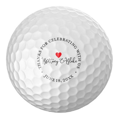 Infusion Personalized Wedding Party Logo Golf Balls - Custom Monogrammed Golf Balls (12 Wedding Favor)