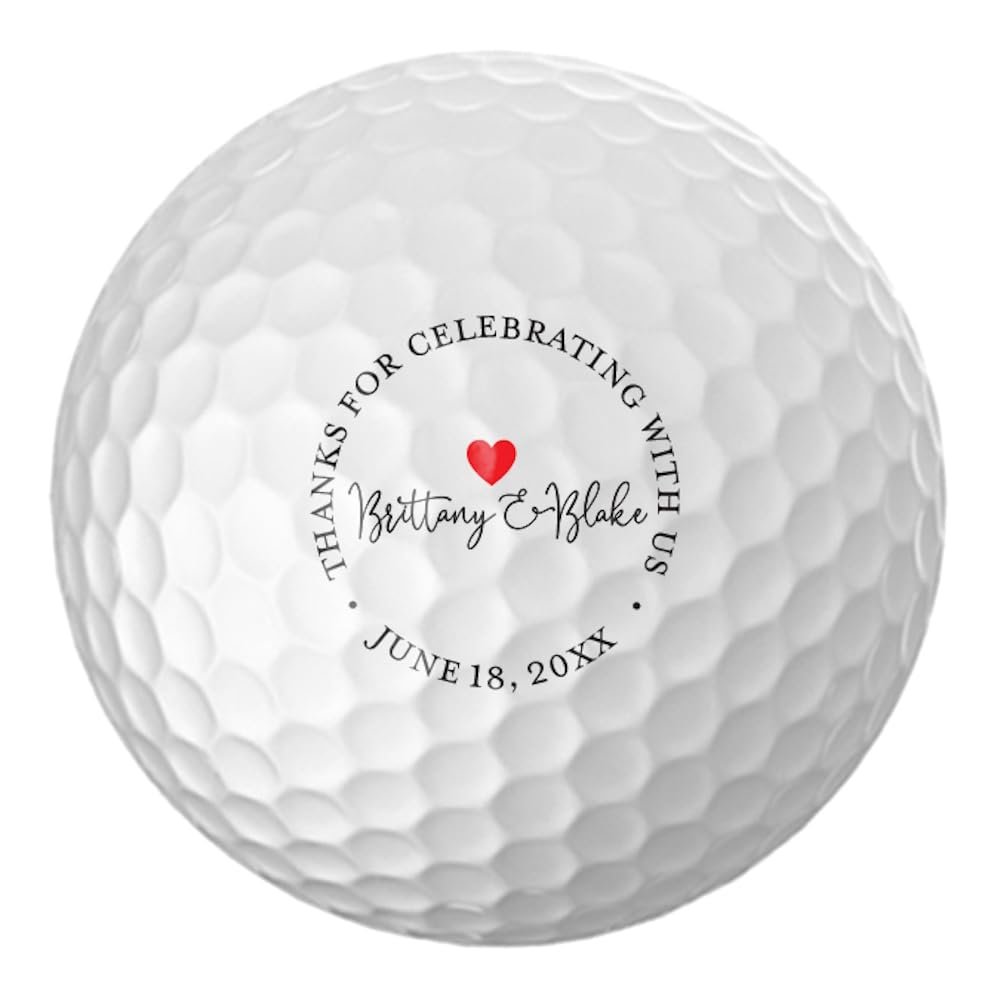 Infusion Personalized Wedding Party Logo Golf Balls - Custom Monogrammed Golf Balls (12 Wedding Favor)