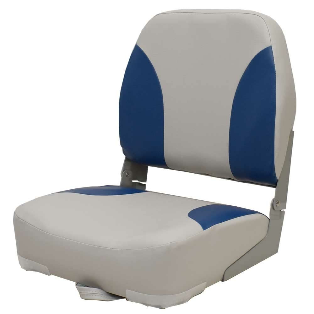 Boat Folding Fishing Seat 75102GB | 20 x 18 x 16 Inch Gray Blue