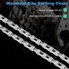 bikes Chain , Replacement bikes Chain , High Grade Steel 8/9 Speed Chargeable Chain 21/24/27 Speed , Special Steel for Road Mountain Racing Cycling (9 . 8 X 5 . 9 X 3 . 9Inch) (27 Speed) view 3
