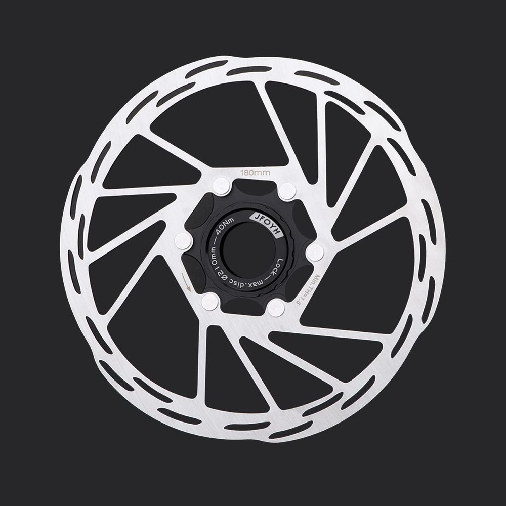 JFOYH Centerlock Disc Brake Rotor with Locking, 1.8mm Thickness - 180mm