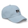 Border Collie hat, Embroidered Unisex hat, Border Collie Gifts, for Women and Men, Border Collie Dog mom dad hat. Light Blue view 2