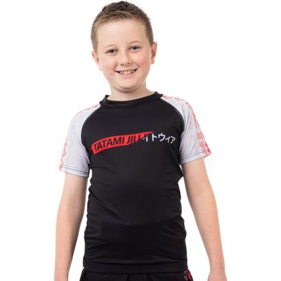 Tatami Fightwear Kid's Uncover Short Sleeve Rashguard - Large - Black