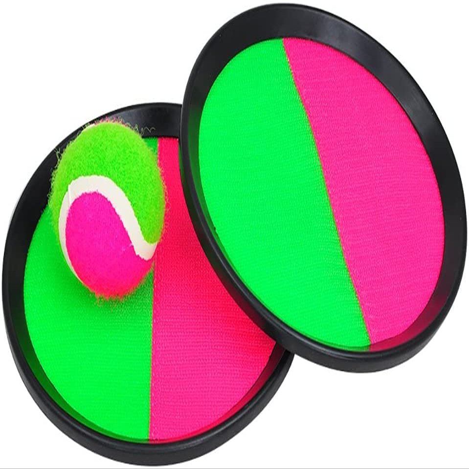 Star Magic Pitch N Catch Ball Game Pack Indoor and Outdoor Mitt Pitch N Catch Paddle Ball Set (1 Pack)