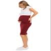 My Bump Women's Comfort Stretch High Waisted Tummy Control Midi Maternity Pencil Skirt Made in USA(Burgundy ACTV, L) view 1