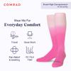 Comrad Nylon Knee High Socks - 15-20mmHg Graduated Compression Socks, (Wide Calf Large, Berry Ombre) - Unisex, 1 Pack view 2