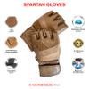 Victorbudo MMA Gloves Grappling Sparring Heavy Bag Boxing Gloves for Men, Maya Hide Leather Boxing Gloves Martial Arts Training Half Finger Adjustable Kickboxing Punching Gloves (Open Pam, S) view 2