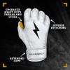 BRUCE BOLT Original Series Short Cuff White Batting Glove - White XXXLarge view 2