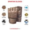 Victorbudo MMA Gloves Grappling Sparring Heavy Bag Boxing Gloves for Men, Maya Hide Leather Boxing Gloves Martial Arts Training Half Finger Adjustable Kickboxing Punching Gloves (Close Pam, M) view 2