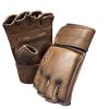 Victorbudo MMA Gloves Grappling Sparring Heavy Bag Boxing Gloves for Men, Maya Hide Leather Boxing Gloves Martial Arts Training Half Finger Adjustable Kickboxing Punching Gloves (Close Pam, M) view 3