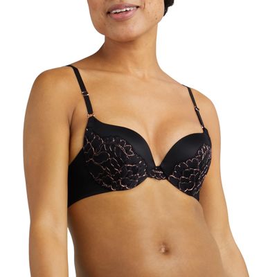 Maidenform Women's Underwire Demi Bra, Best Push-Up Bra, Smoothing Lace-Trim Bra with Push-Up Cups