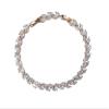 Faship Gorgeous Marquise Clear CZ Crystal Tennis Bracelet - Clear/Rose Gold Plated view 1