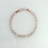 Faship Gorgeous Marquise Clear CZ Crystal Tennis Bracelet - Clear/Rose Gold Plated view 2