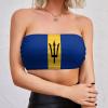 Elegant Casual Barbados Flag Wrap Chest for Women Girl's Summer Sun Beach L view 2