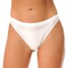 iiniim Womens Basic Bikini Swim Bottoms Swimsuit Swim Briefs Low Rise Sexy Oil Shiny Shorts White Medium view 1
