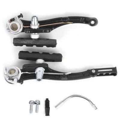 Aluminium Alloy V Brake Set,Bike V Brake,Front and Rear Bike Brake,Bicycle Linear Pull V Brakes,for Road Bike,E Bike Front Rear Wheel (L), Bike V Brake,Aluminium Alloy V Brake Set,Front andV Brak