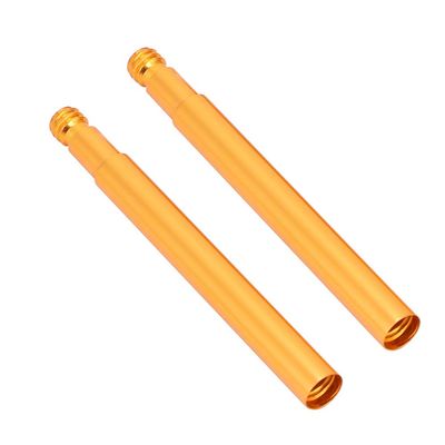 Pilipane Bikes foresta Valve Extender Tire Inflator Hose Adapter for, 2Pcs 2 4inch Aluminum Alloy foresta Valve Adaptor, Inflate Tire Using Standard Bikes Pump(Gold) Tire Inflator Ho