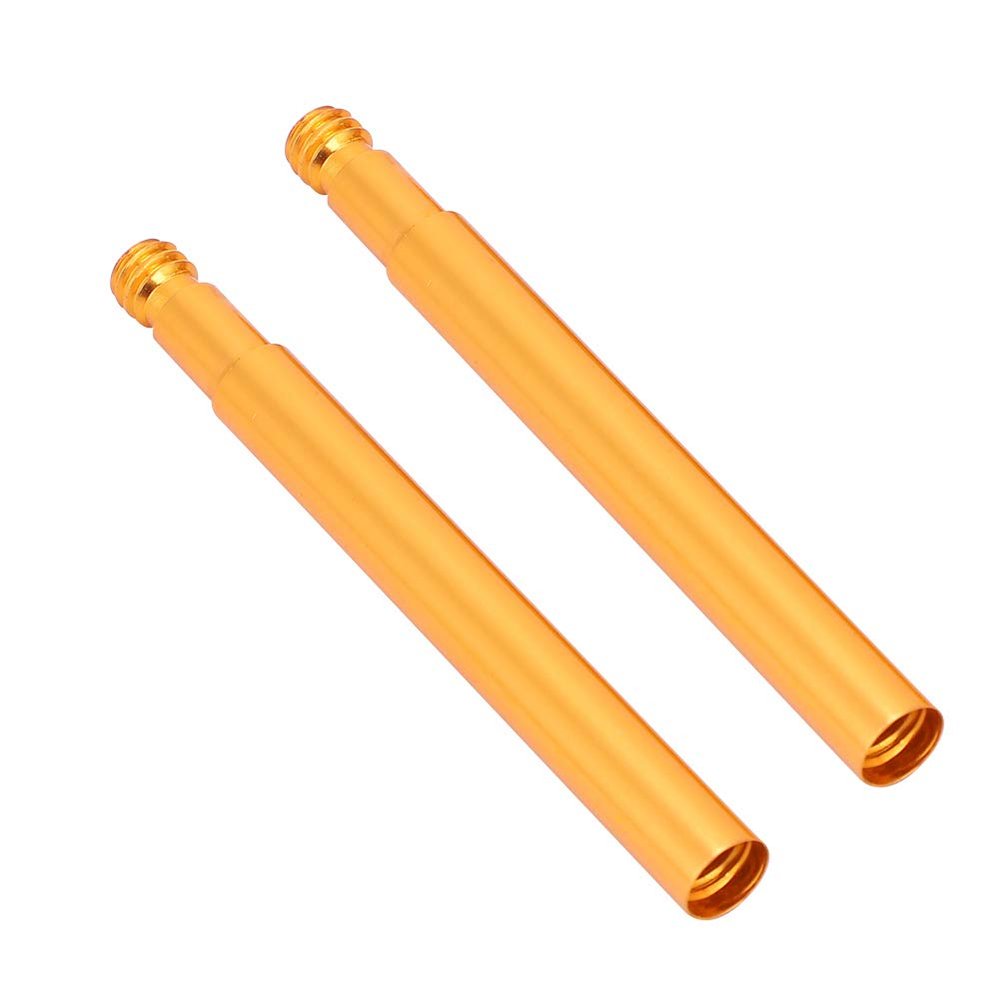 Pilipane Bikes foresta Valve Extender Tire Inflator Hose Adapter for, 2Pcs 2 4inch Aluminum Alloy foresta Valve Adaptor, Inflate Tire Using Standard Bikes Pump(Gold) Tire Inflator Ho