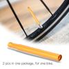 Pilipane Bikes foresta Valve Extender Tire Inflator Hose Adapter for, 2Pcs 2 4inch Aluminum Alloy foresta Valve Adaptor, Inflate Tire Using Standard Bikes Pump(Gold) Tire Inflator Ho view 2