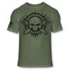 Disc Golf Skull Crossbones T-Shirt - Disc Golfing Skull Logo Shirt - Soft Blend T - A125 view 1